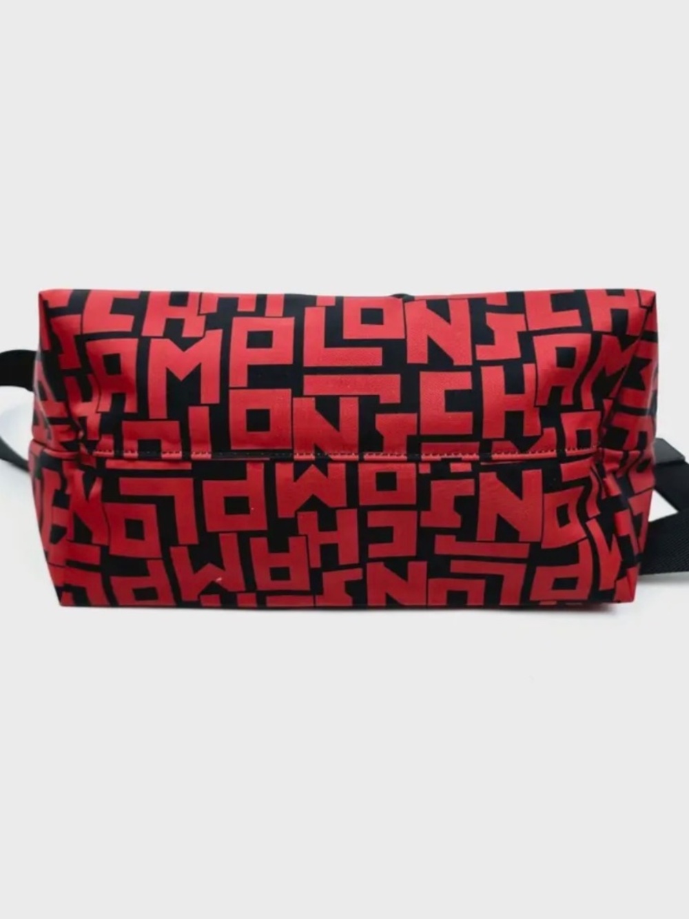 Longchamp Le Pilage Red & Black Logo Travel Bag - Picture 5 of 8